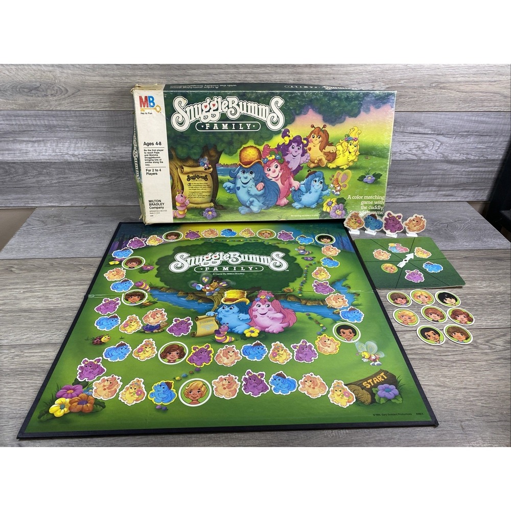 VINTAGE 1984 MILTON BRADLEY SNUGGLE BUMMS FAMILY BOARD GAME COMPLETE